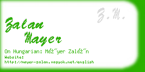 zalan mayer business card